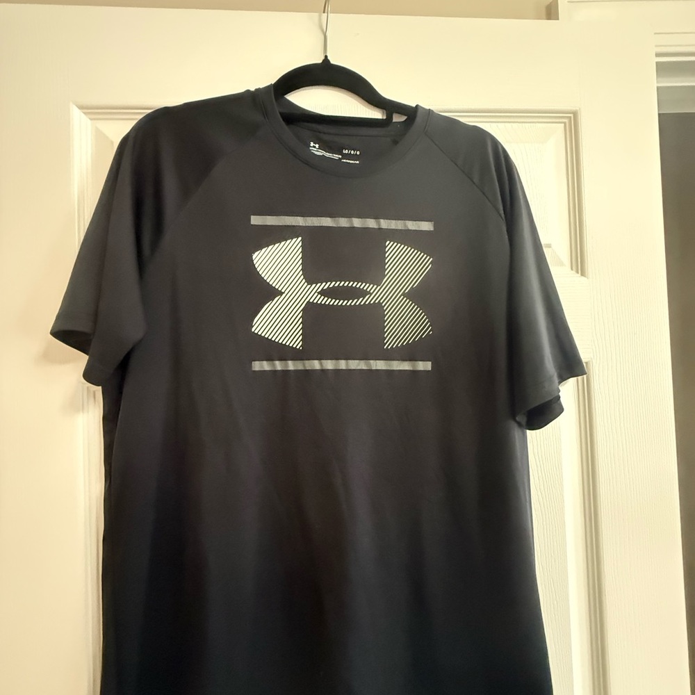 LG Black Short Sleeve Performance Tee with White Logo